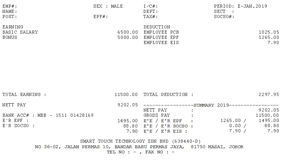 Payslip Sample Malaysia 46 pdf Sample Salary Slip Malaysia Free 